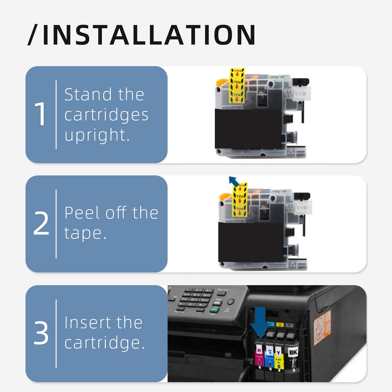 LC103 Ink Cartridges Replacement for Brother LC103 XL LC101 LC-103XL LC103XL LC103BK LC103C LC103M LC103Y to use with MFC-J870DW MFC-J6920DW MFC-J6520DW MFC-J450DW MFC-J470DW MFC-J470DW