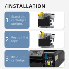 LC203 Ink Cartridge Replacement for Brother LC203 LC201 LC201XL LC203XL Ink Work for Brother MFC-J460DW J480DW J485DW J680DW J880DW J885DW MFC-J4320 J4620DW Printer, 4-Pack