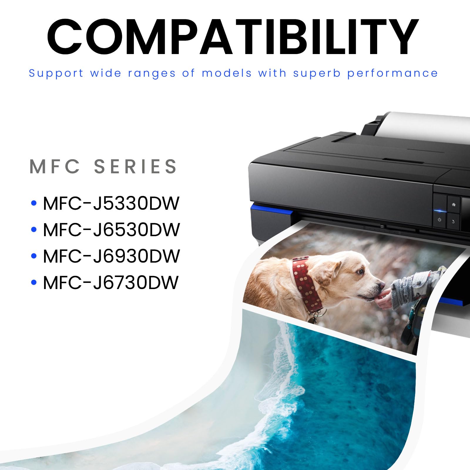 LC3019 LC3017 Super-High-Yield Ink Cartridges Compatible for Brother LC 3019 LC 3017 LC3019XXL Ink Cartridges use with Brother MFC-J6530DW MFC-J6730DW MFC-J6930DW MFC-J5330DW Printer 4PK