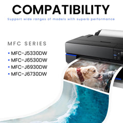 LC3019 LC3017 Super-High-Yield Ink Cartridges Compatible for Brother LC 3019 LC 3017 LC3019XXL Ink Cartridges use with Brother MFC-J6530DW MFC-J6730DW MFC-J6930DW MFC-J5330DW Printer 4PK