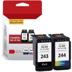 Printer Ink 243 244 for Canon 245 246, High Yield for Canon Ink PG-243 CL-244,for Canon TS3420 Ink Cartridges,fit for Canon Pixma MX492 MX490 MG3022 MG2920 MG2522 TR4520 TS3122 TS202 Printer (2 Pack).